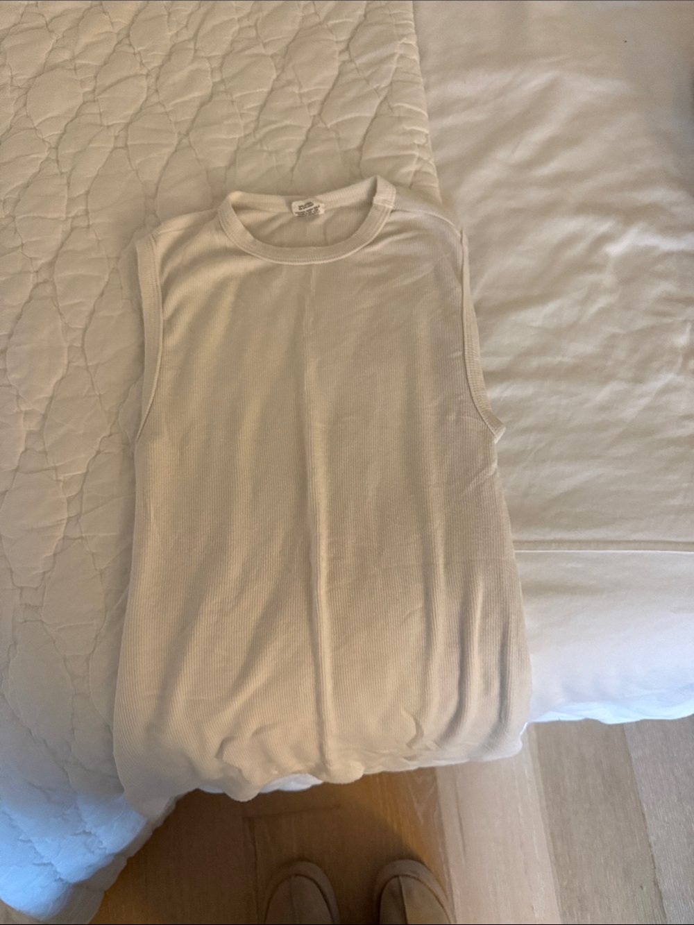 SET Active Ribbed Tank Top in Off-White